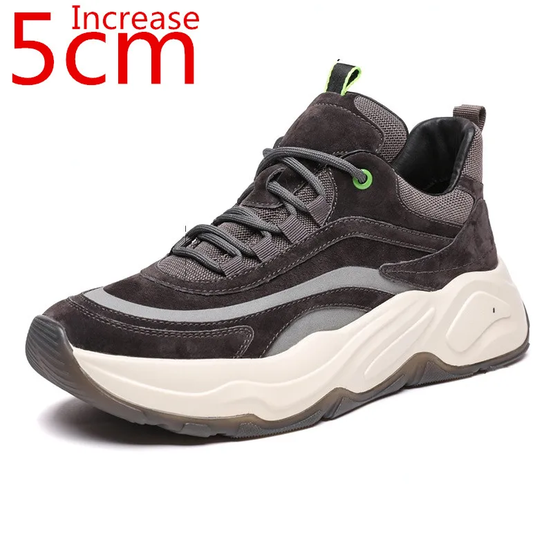

Height Increasing Men's Shoes Spring New Trend Elevator Shoes Sports Leisure Shoes Thick Bottom Shoes Male Increase 5cm Sneakers