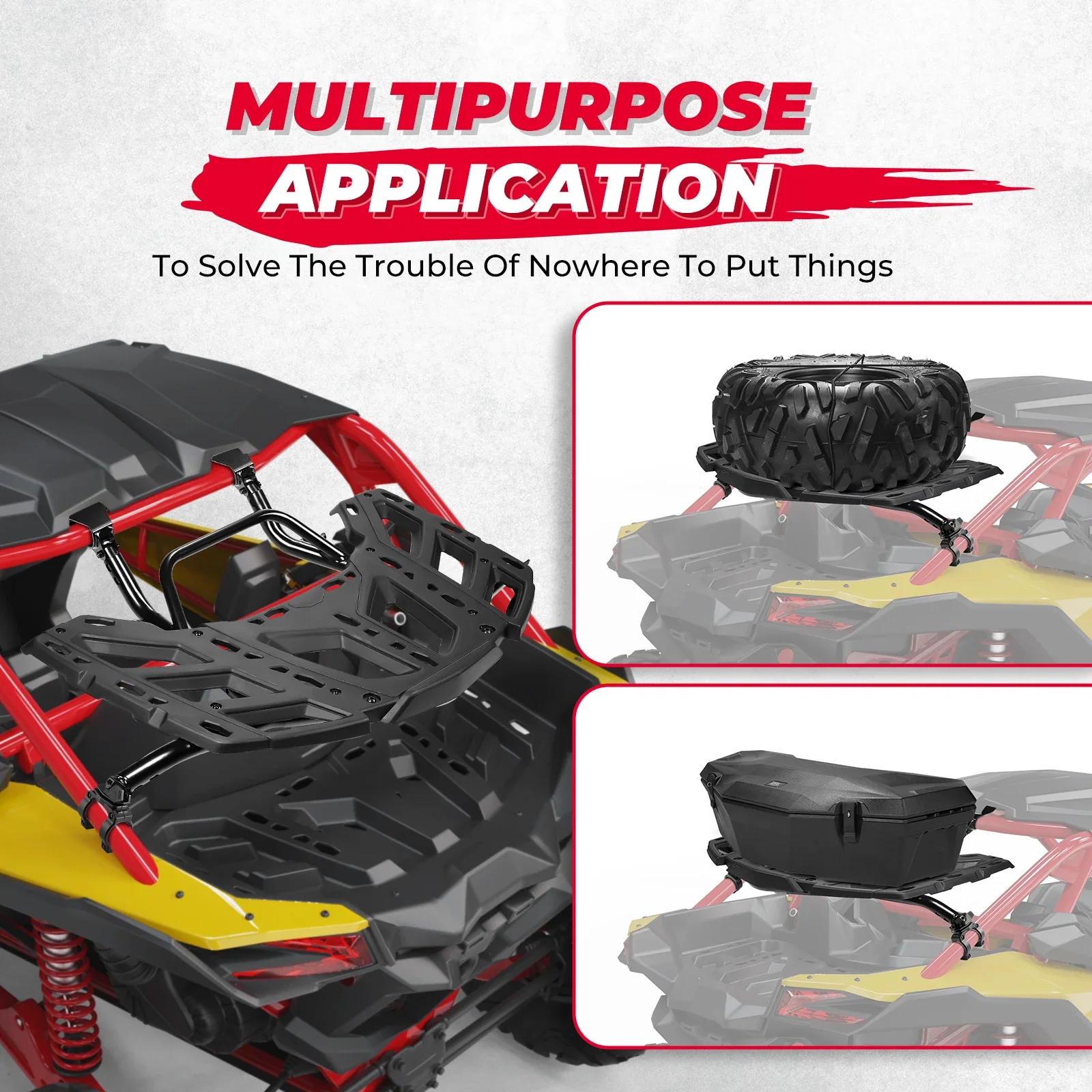 KEMIMOTO UTV LinQ поворотная запасная шина комплект задних багажников для багажа Can-am