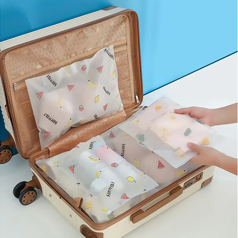 

5PCS Shoes Packing Luggage Toiletry Kit Bag Travel Bag Accessories Women Casual Transparent Clothes Classified Zipper Organizers