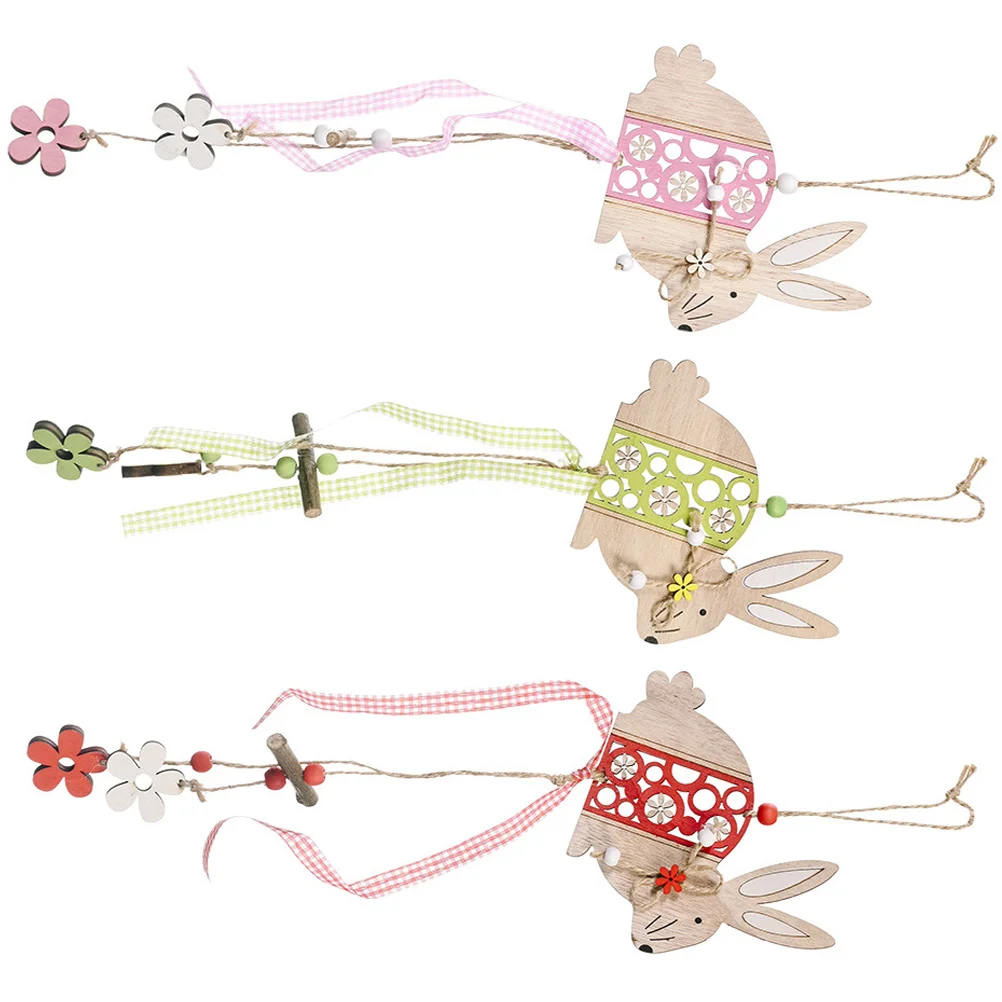 

Easter Hanging Bunny Wooden Rabbit Decorations Ornament Wood Cutouts Ornaments Tree Party Embellishments Crafts Spring Decor