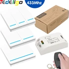 Беспроводной умный выключатель света RF 433 МГц пульт дистанционного управления AC 95-250 В 10A модуль 86 настенная панель для спальни, освесветильник галереи s лампы