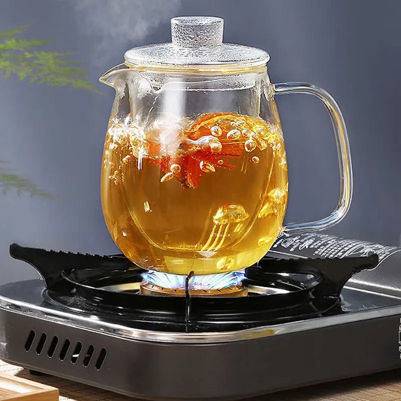 

Tea Sets Glass Teapots Borosilicate Heat Resistant Glass Teapot Gas Stove Flower Puer Kettle Chinese Kung Fu Tea Set With Filter