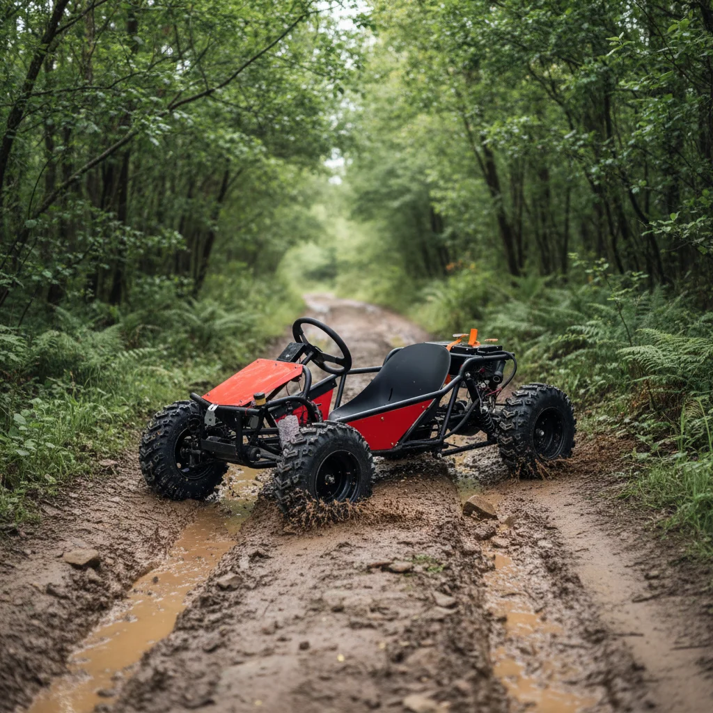 Фото Гоночный карт Crazy Racing KartRider212cc с рулевым управлением, большой взрослый гоночный карт, внедорожный карт для любых типов местности, скорость и страсть. №4