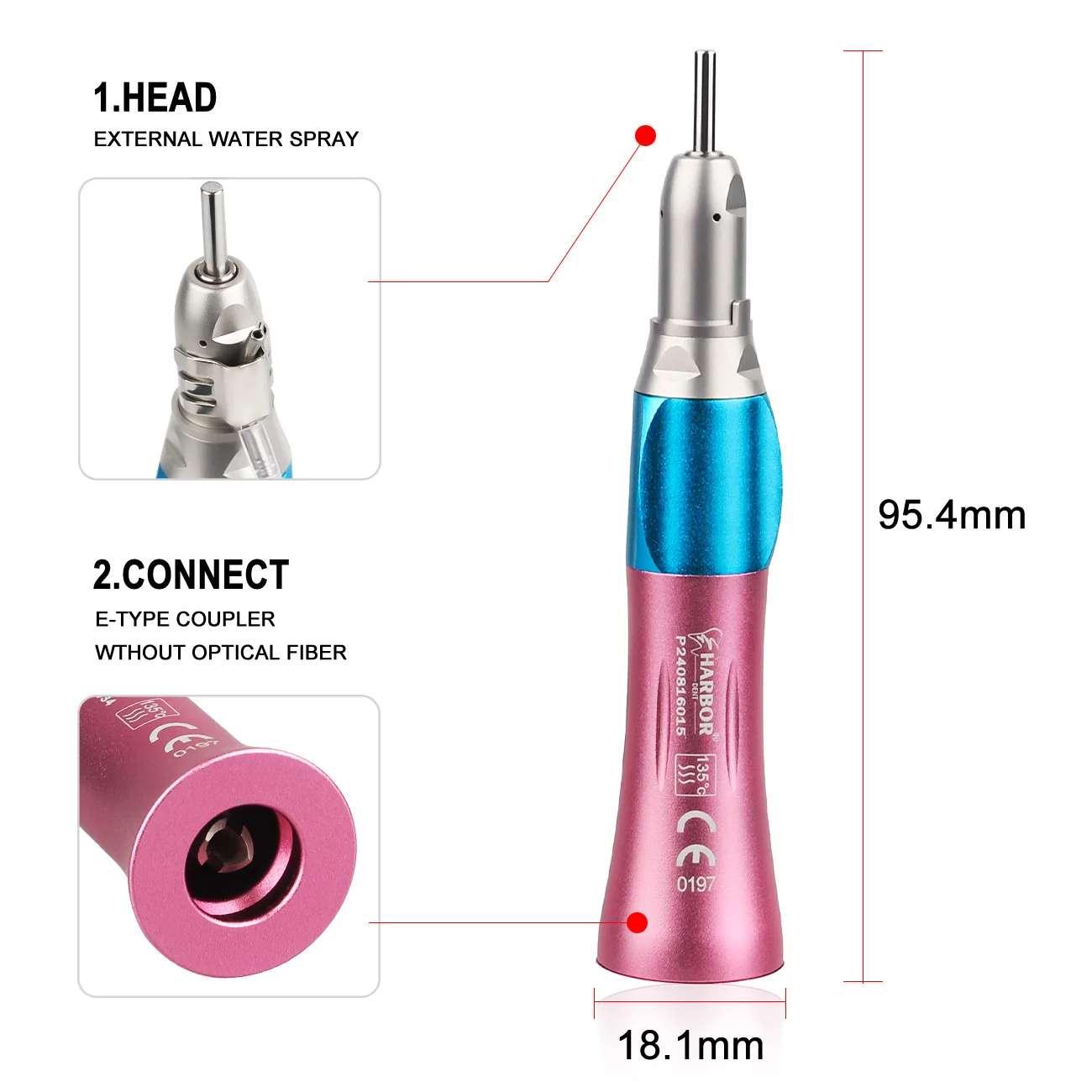 Комплект стоматологических наконечников воздушная турбина E-типа 2/4 отверстия