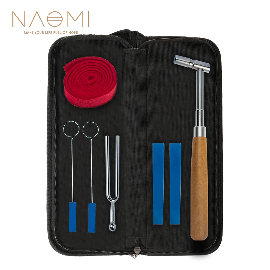 

NAOMI Piano Tuning Kit W/Piano Tuning Hammer Soft Maple Handle Octagonal Core Piano Tuning Lever Tools Kit Mute Hammer DIY Set