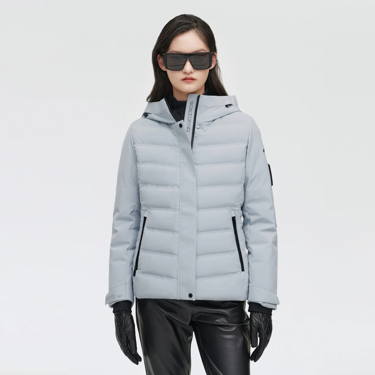 

BOSIDENG women winter down jacket slim jacket hooded waterproof windproof 800+ FP high quality B10132202