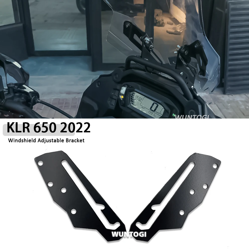 

For Kawasaki KLR 650 KLR650 2022 Motorcycle Accessories Windscreen Adjusters Windshield Bracket Windshield Support Holder kits