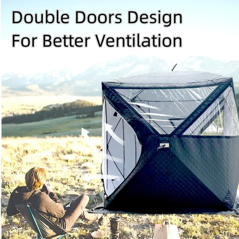 Палатка для зимней подледной рыбалки с дымовым домкратом