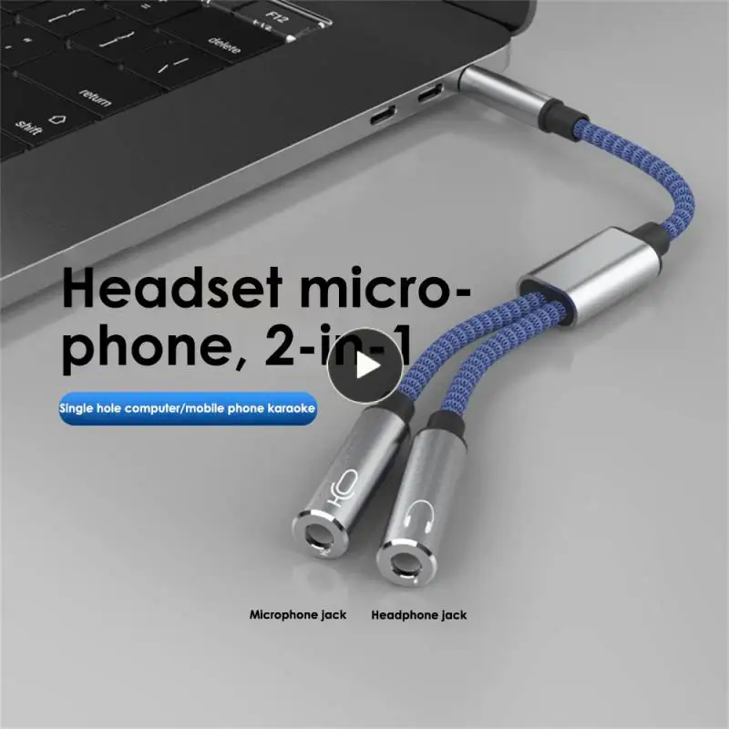 

Male To 2 Female Audio Mic Plugs Headset Adapter Earphone Connector 3.5mm Jack 3.5mm Extension Cable Headphone Splitter Aux