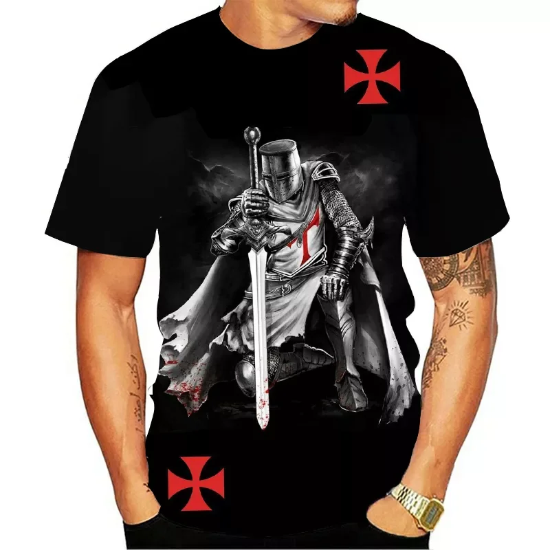 

2022NEW Templar 3D Print T Shirt Knights Templar Fashion Casual T-Shirts Men Women Hip Hop Harajuku Streetwear T Shirt Tee Tops