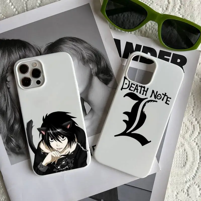

Death Note Ryuk manga Anime Phone Case Candy Color for iPhone 6 7 8 11 12 13 s mini pro X XS XR MAX Plus