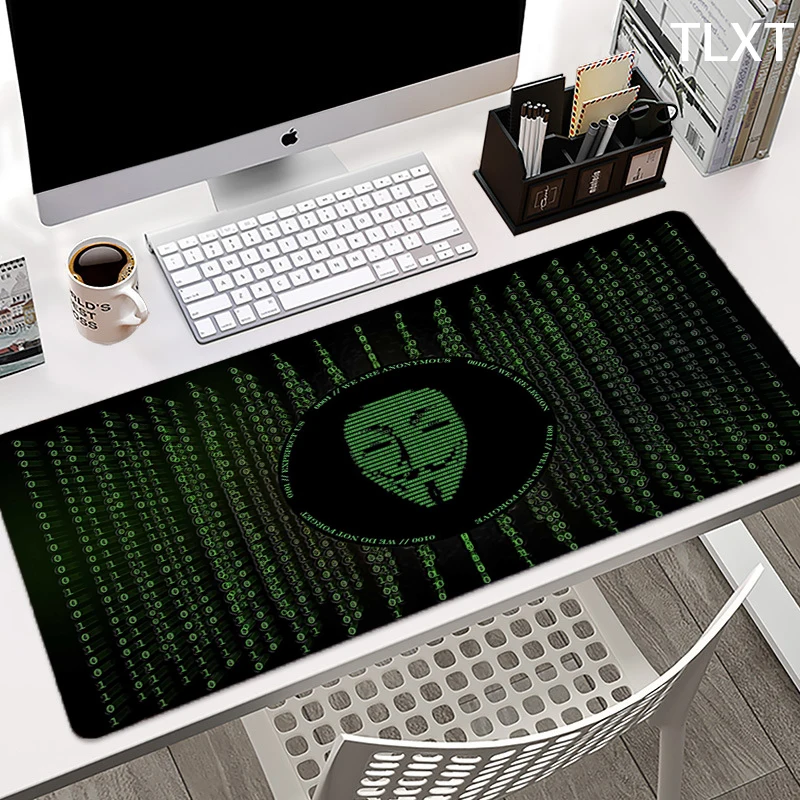 

Creative Matrix Binary Code Mouse Pad Gamer Mousepad XXL Pc Gaming Room Accessories Table Mat Office Carpet Keyboard Pad Deskmat