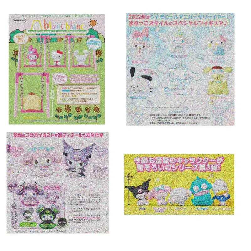 

New Kawaii Sanrios Hellokittys Cinnamoroll Kuromi My Melody Purin Pochacco Handyodon Cute Cartoon Anime Peripheral Toy Ornaments