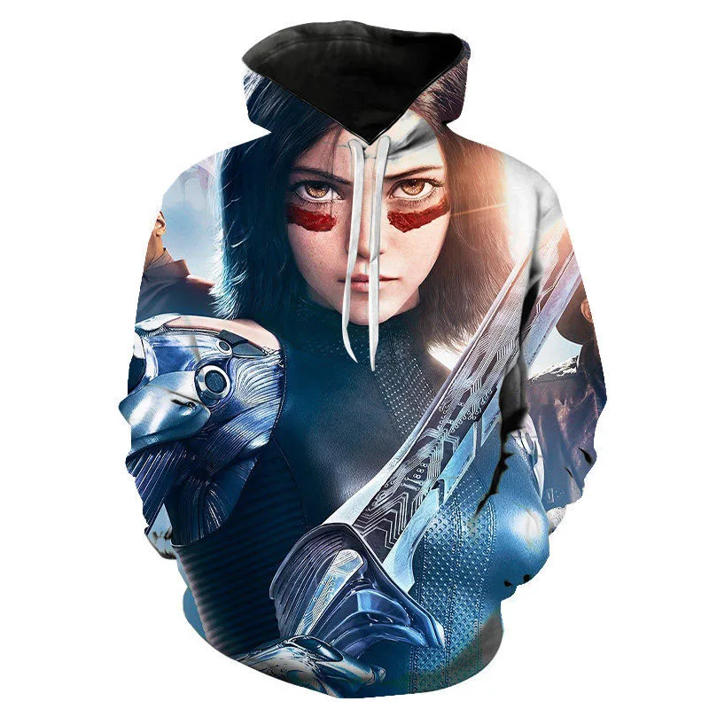 

New Fashion Men Women Children Alita Battle Angel Funny Hoodies 3D Print Sweatshirts Casual Kids Boy Girl Cool Streetwear Hoodie