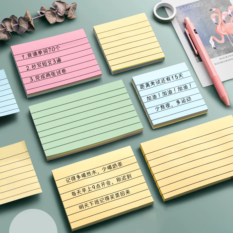 100 листов самоклеящиеся блокноты для заметок с горизонтальными линиями - купить