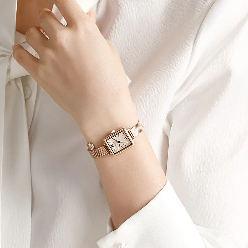 JULIUS Watch Korean Version Simple Waterproof Quartz Watch Fashionable Steel Band for Women's Watches Metal Quartz Wristwatches enlarge