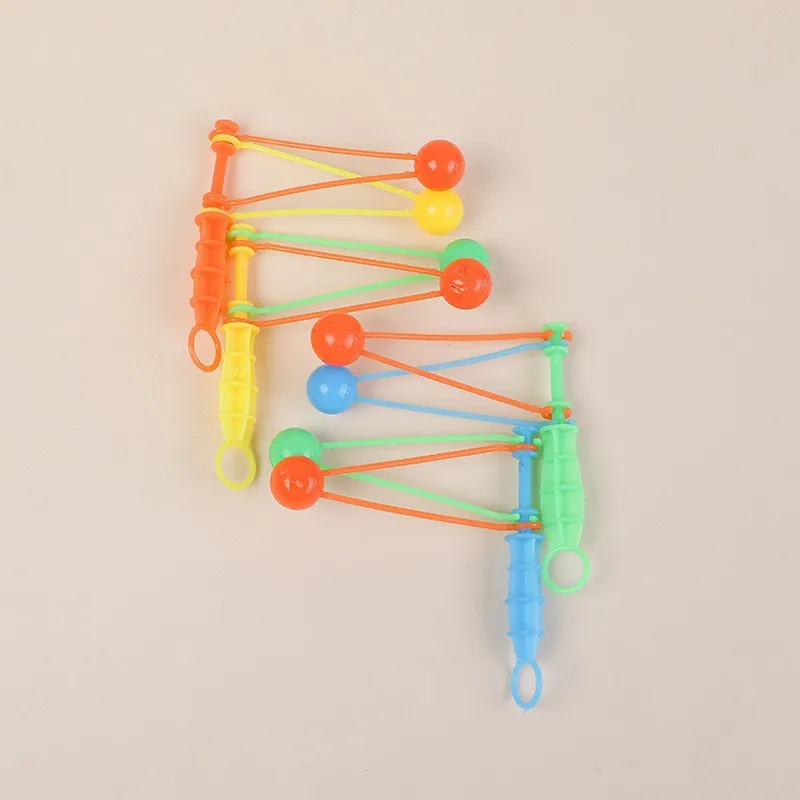 10 sztuk tradycyjny nostalgiczny młotek na biegunach wypoczynek małe zabawki dla dzieci piłka ręczna podwójny zderzak plastikowy festiwal