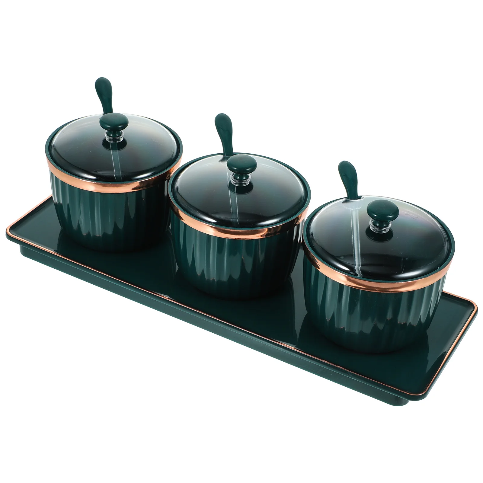 

Seasoning Jar Combination Condiment Snacks Container Storage Lidded Plastic Containers Spice Small Pot Salt Shaker Holder Clear