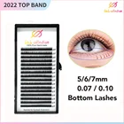 Накладные ресницы 5 мм 6 мм 7 мм B C D, индивидуальные натуральные короткие норковые ресницы для наращивания, инструменты для макияжа