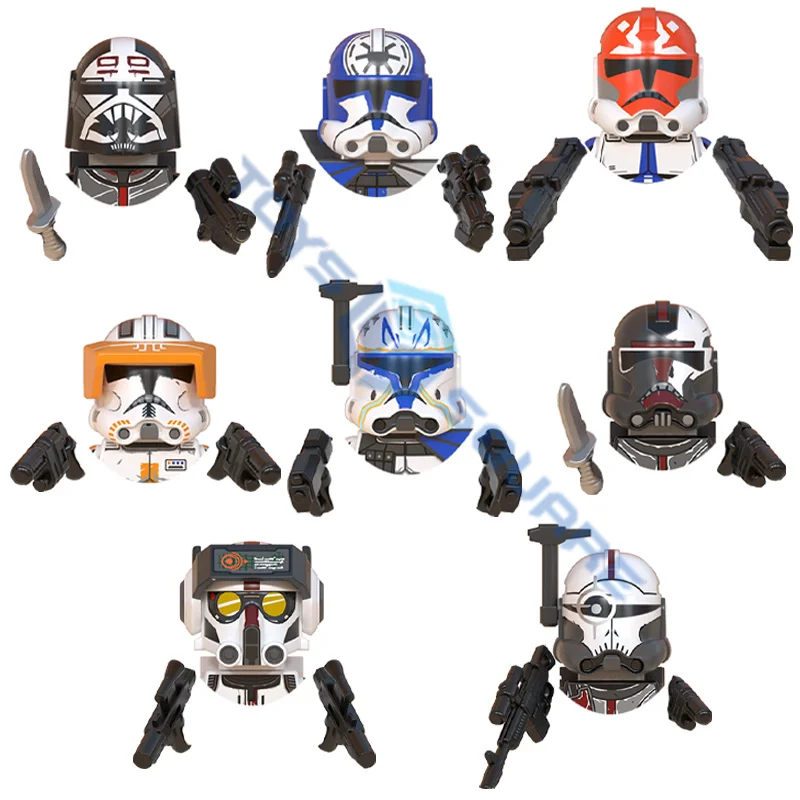 Конструктор The Clone Trooper Force 99 эвакуатор Crosshair Hunter Tech Rex Commander Коди Джесси модель