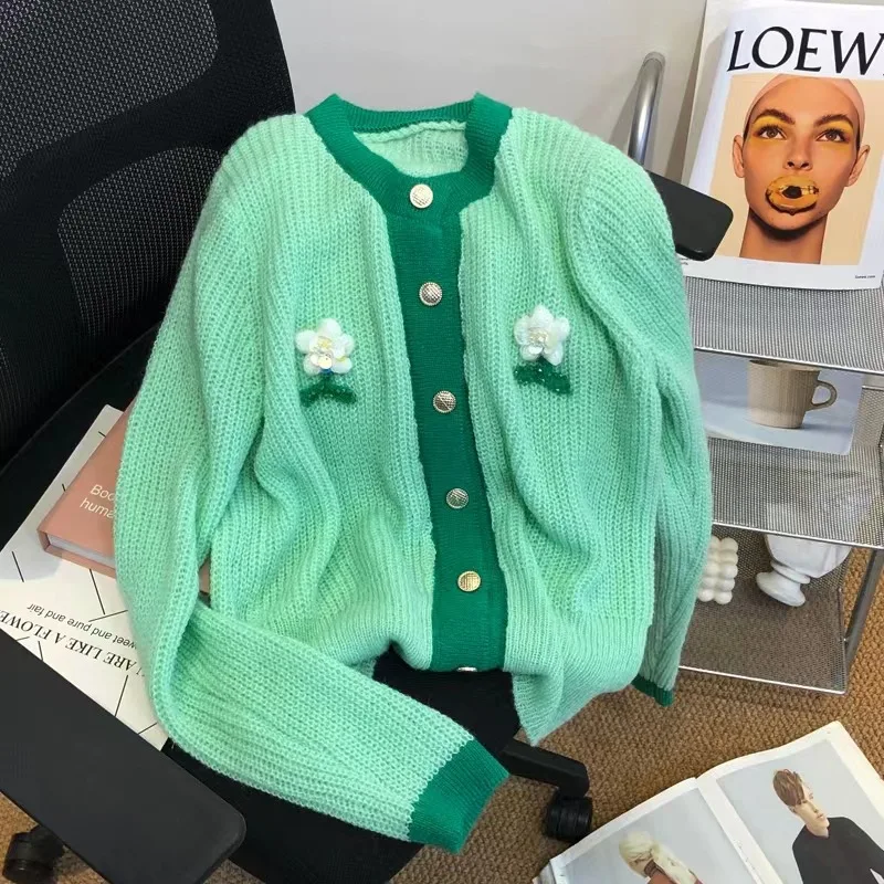 

Sweater Soft Vintage Cardigan 2022 Autumn Women's Tops Korean Style Casual Pink Short Knitted Cardigan Women Sweater Coat