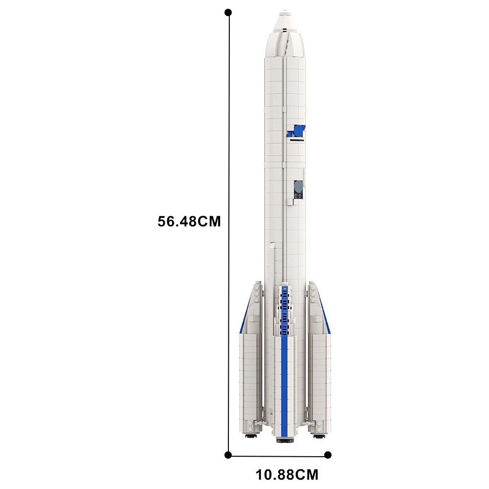 MOC Space Arianespace Arianeal 6 (1:110 Сатурн V Масштаб) Ракета Строительные блоки Набор