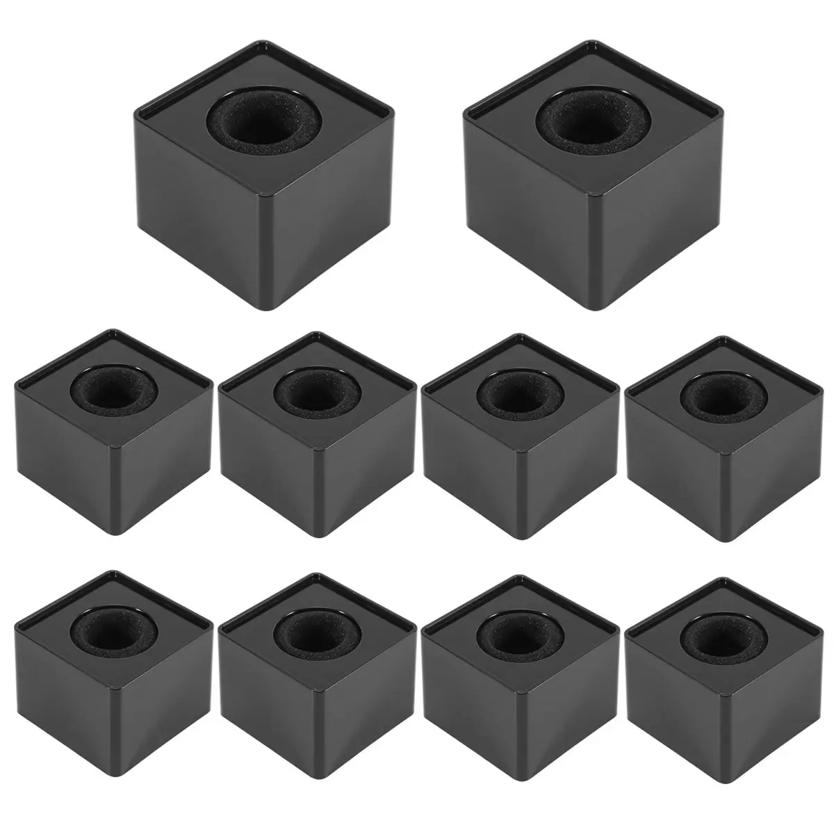 Фото T80C! 10 шт. квадратных держателей для микрофонов MarkFlag Mic Station-Cube, в форме флагов, для интервью, для репортеров, черные №2