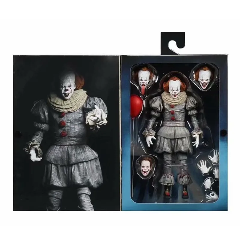 Фото Фигурка Джокера/Кожаноголового человека 18 см в коробке, NECA Ultimate Pennywise, Первая часть, Клоун, Экшн-фигурка, Игрушки и подарки на Хэллоуин №3