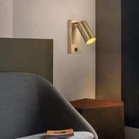 modern led gold black wall lamp fixture led wall lights for living room bedroom adjustable spotlight sconce night light lustres