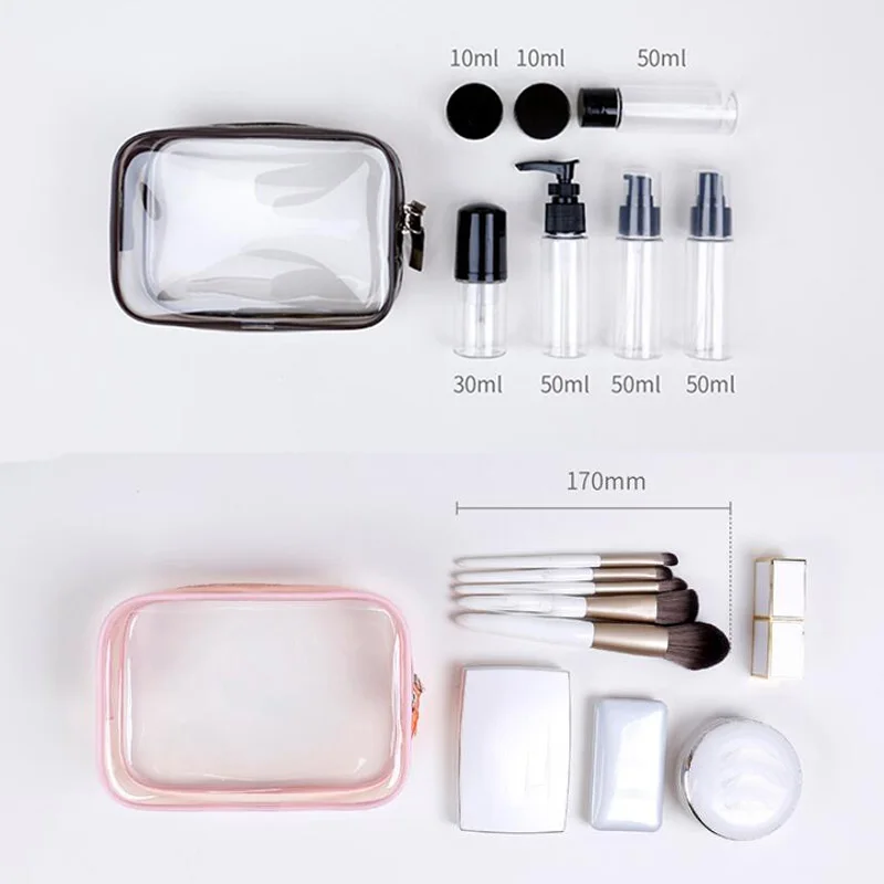 

Transparent PVC Storage Bags Travel Organizer Clear Makeup Bag Professional Cosmetic Bag Beauty Case Toiletry Bag Wash Bags