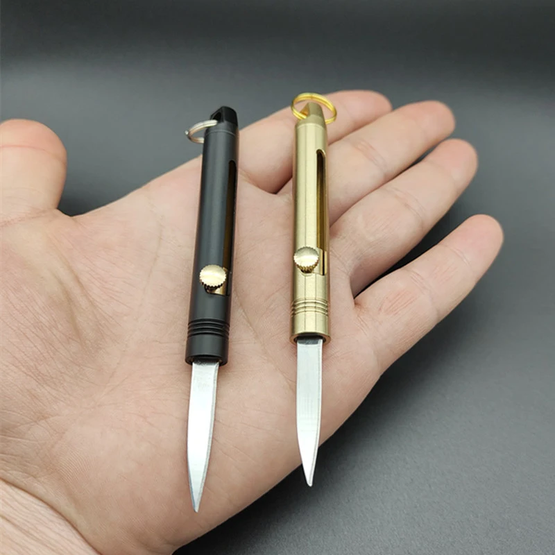 1 шт. металлическая карманная открывалка для картона с брелком сверху