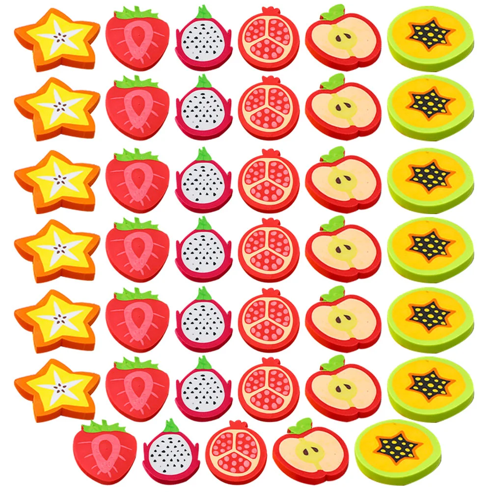 

Erasers Office Cute Drawing Tpr Cartoon Model Portable Fruit Child Adorable Bulk