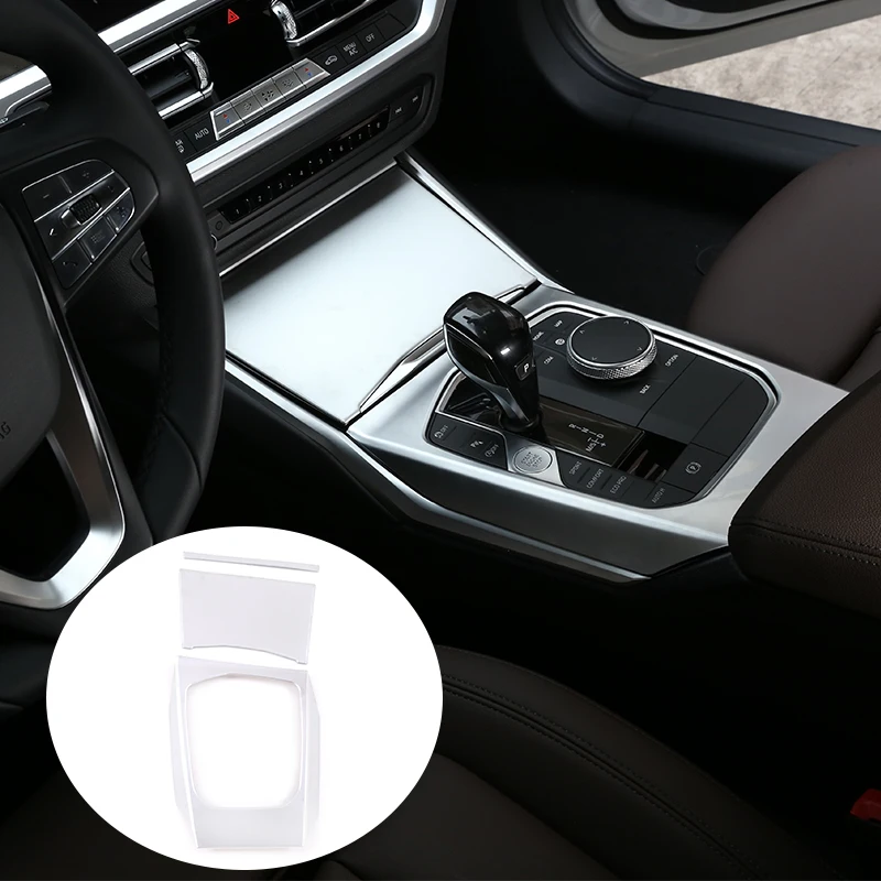 

3 PcsFor BMW G20 G28 325 3 Series 2019 2020 ABS Chrome Car Center Console Gear Shift Decoration Panel Cover Trim Left Hand Drive