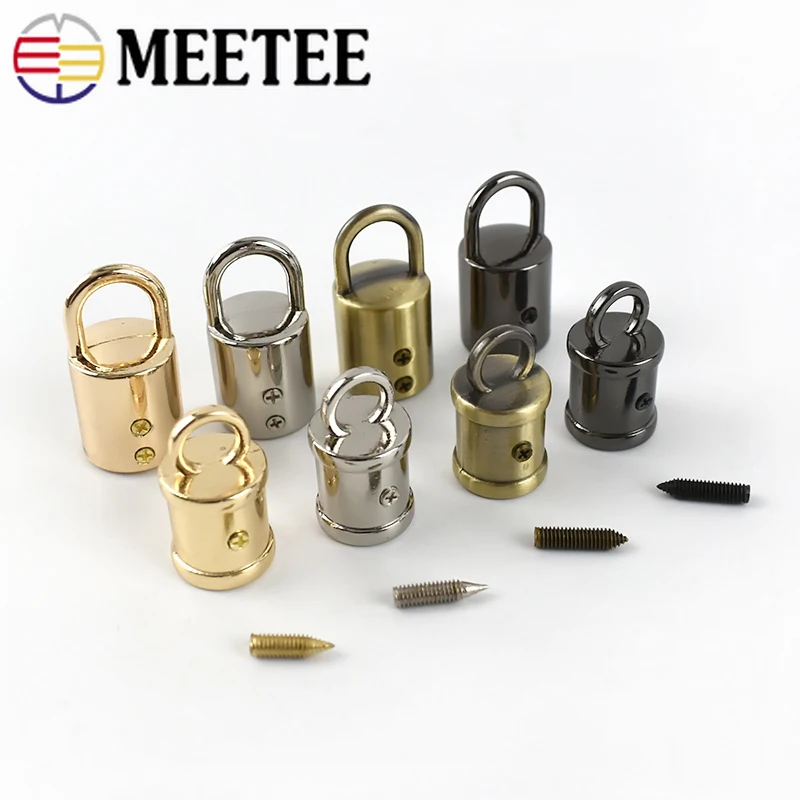 

10/20Pcs 10/11mm Bag Metal Buckles Handbag Strap Tassel Fringe Cap Clasp Connector Hanger Rope Cord Lock DIY Hardware Accessory
