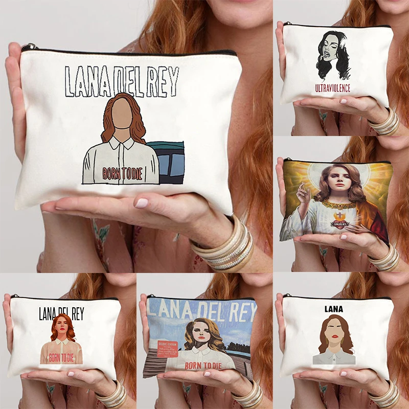 

Lana Del Rey LOGO Printed Graphic Cartoon Print Cosmetic Bag Neceser Makeup Pouch Makeup Bags Travel Organizer Toiletry Bag