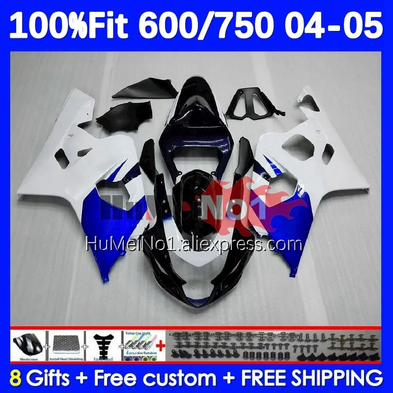 

OEM Bodys For SUZUKI GSXR 750 600 CC K4 GSX-R600 15No.5 GSXR-750 GSXR600 GSXR750 04 05 2004 2005 Injection Fairing Factory Blue