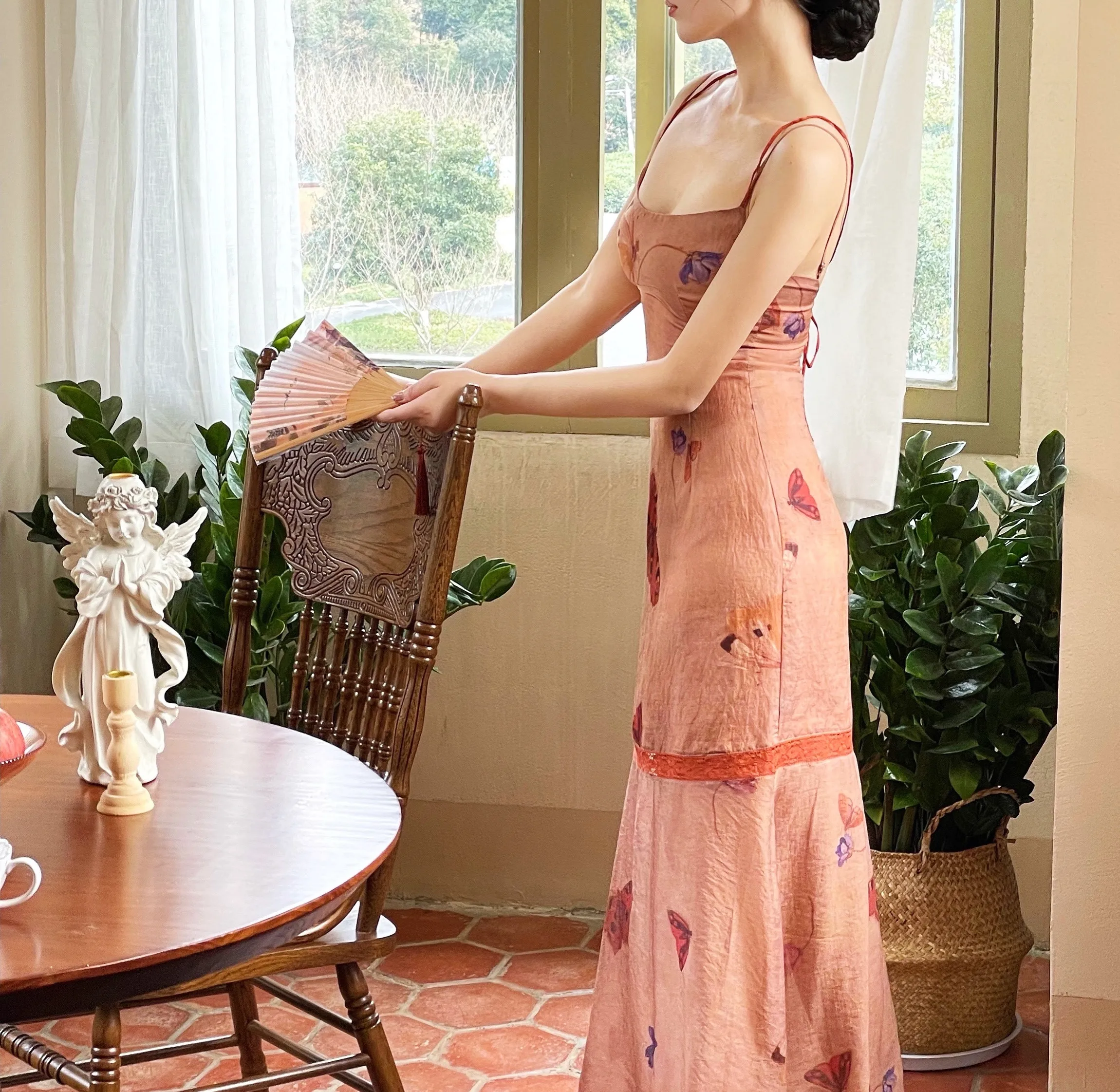 Оранжевый и Ченджийский национальный дизайн с принтом высококачественная