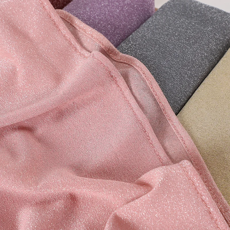New Designs Hijab Jersey Scarf for Women Shining Bright Silk Turbans for Women Headscarf Cotton Hijab Scarves Shawl Ramadan
