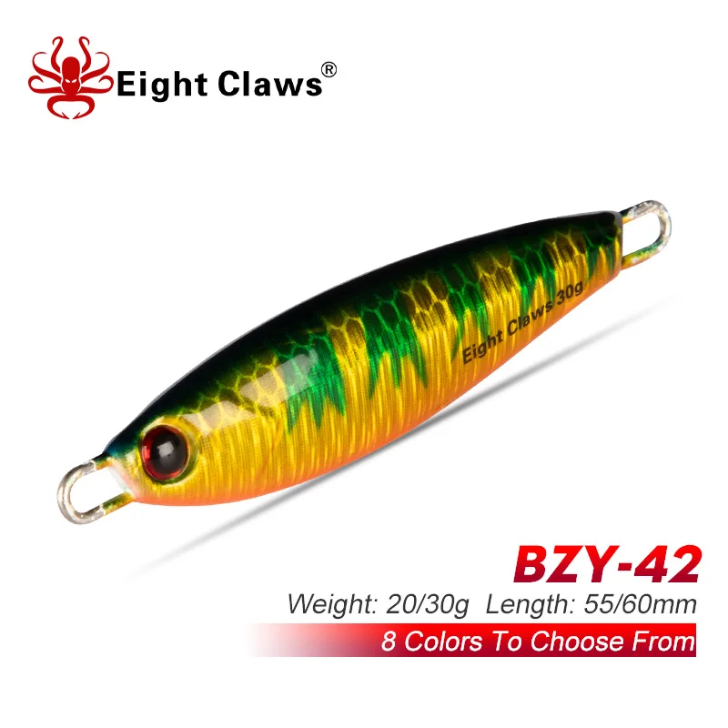 

EIGHT CLAWS Micro Jig Shore Casting Spoon 20g 30g Ice Jig Swimbait Artificial Bait Rockfishing Metal Jig Bait Sea Fishing Lure