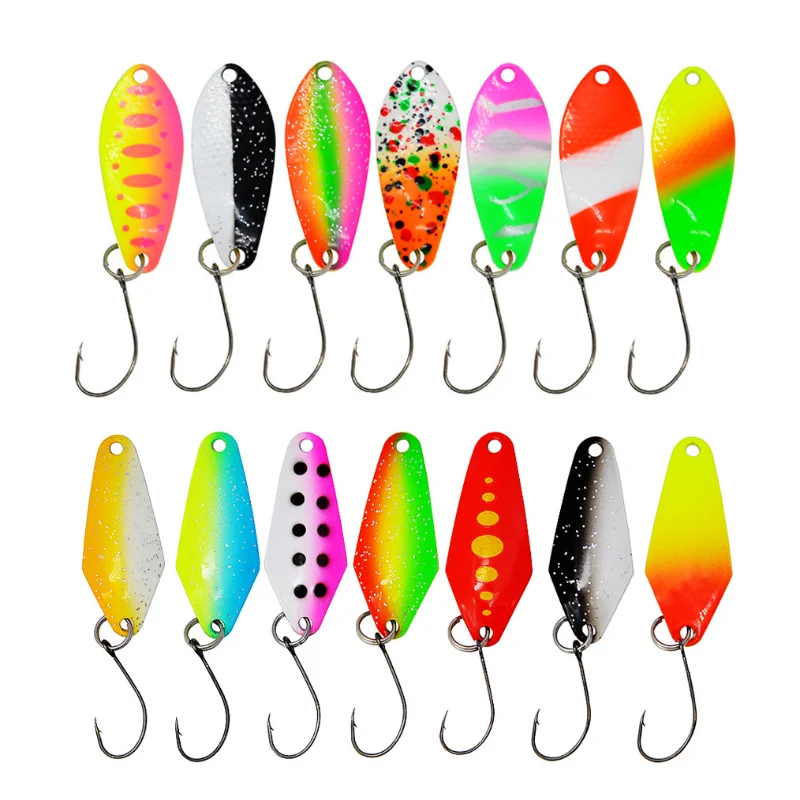 

7 шт./упаковка, жесткая металлическая приманка для форели