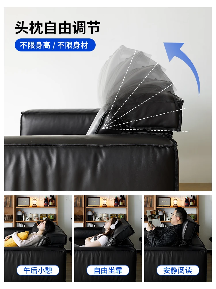 Диваны из натуральной кожи в стиле ретро черная верхняя часть воловьей с высокой