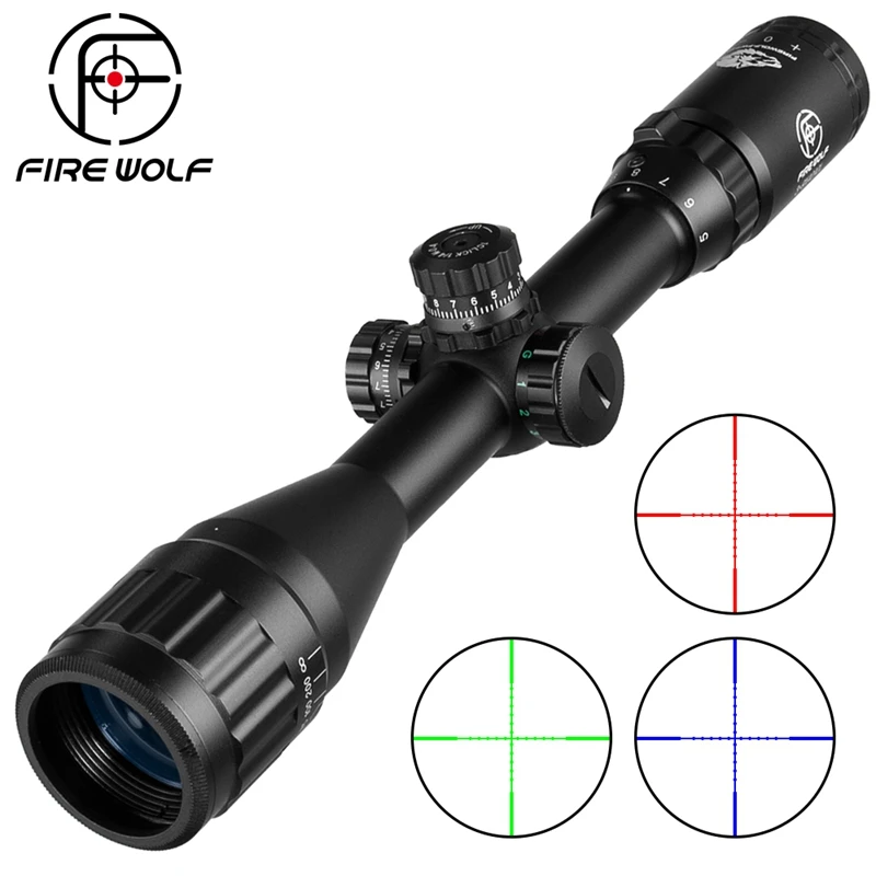 3-9X40 Mil Dot Riflescope Tactical Optical Rifle Scope Red Green Blue Dot Sight Illuminated Retical Sight Hunting Scopes