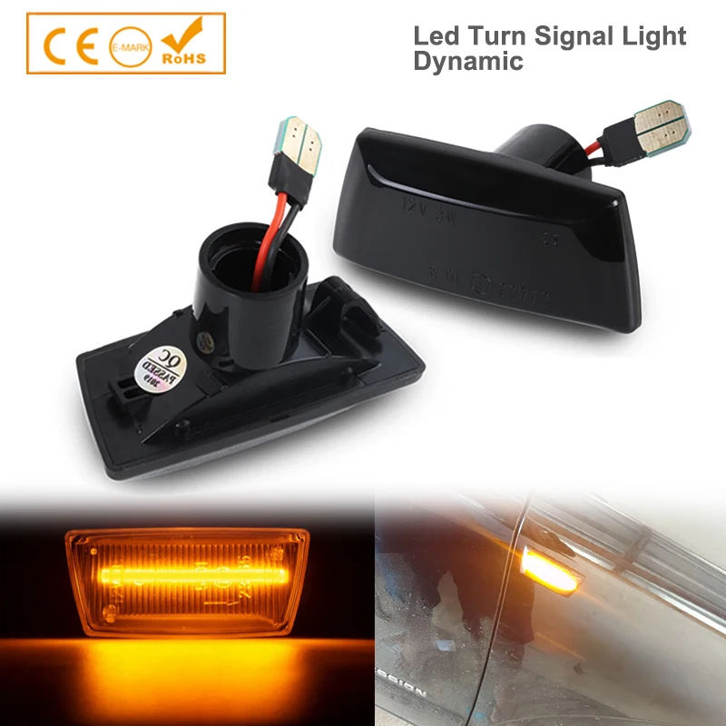 

2pcs LED Dynamic Side Marker Turn Signal Light Sequential Blinker For Opel Insignia For Astra for Zafira Corsa For Chevrolet Cru