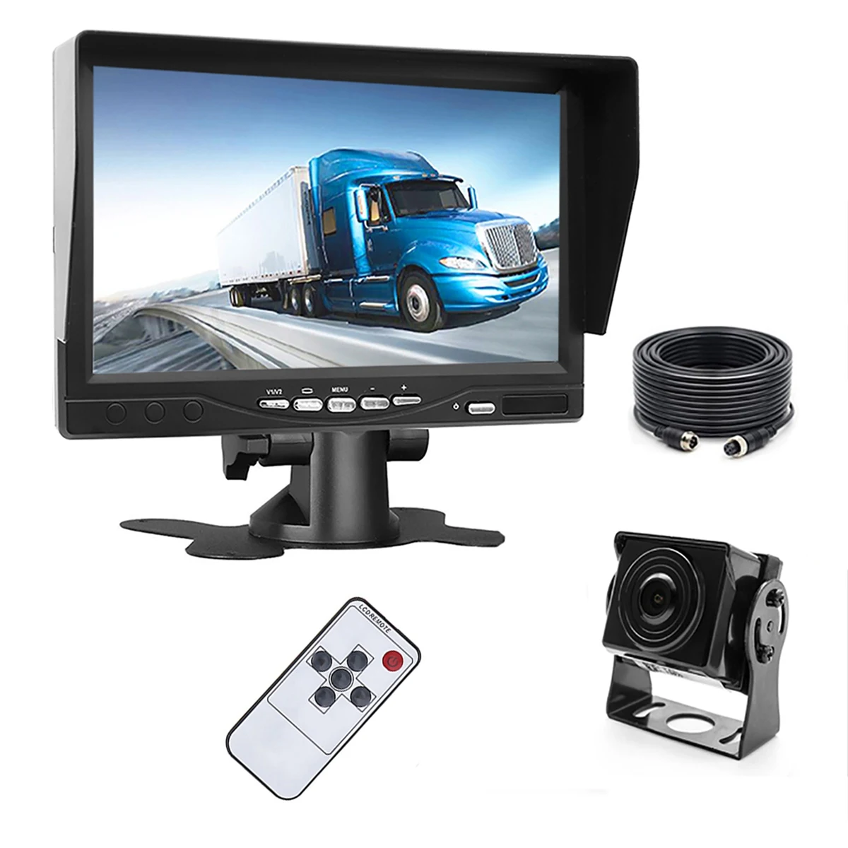 

7 Inch Truck Monitor HD Truck Backup Camera Vehicle Reverse Monitor Aviation Head Rearview Backup Reverse Cams