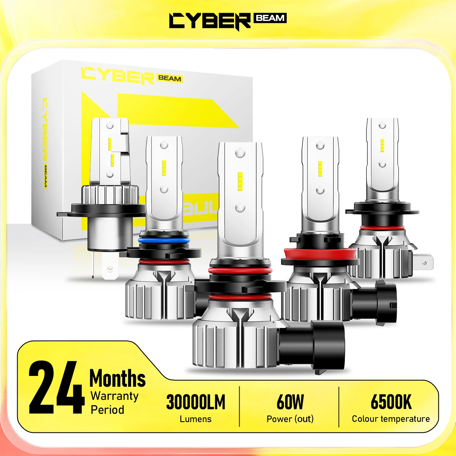 Лампа для автомобильных фар лампа головного света H7 H4 H11 9005 HB3 9006 HB4 120 Вт 6500 лм K