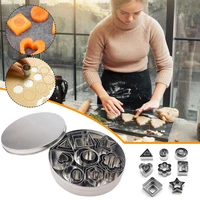 24pcsset cookie cutter stainless steel cut biscuit mold baking cooking tools set cookie mold kitchen accessories
