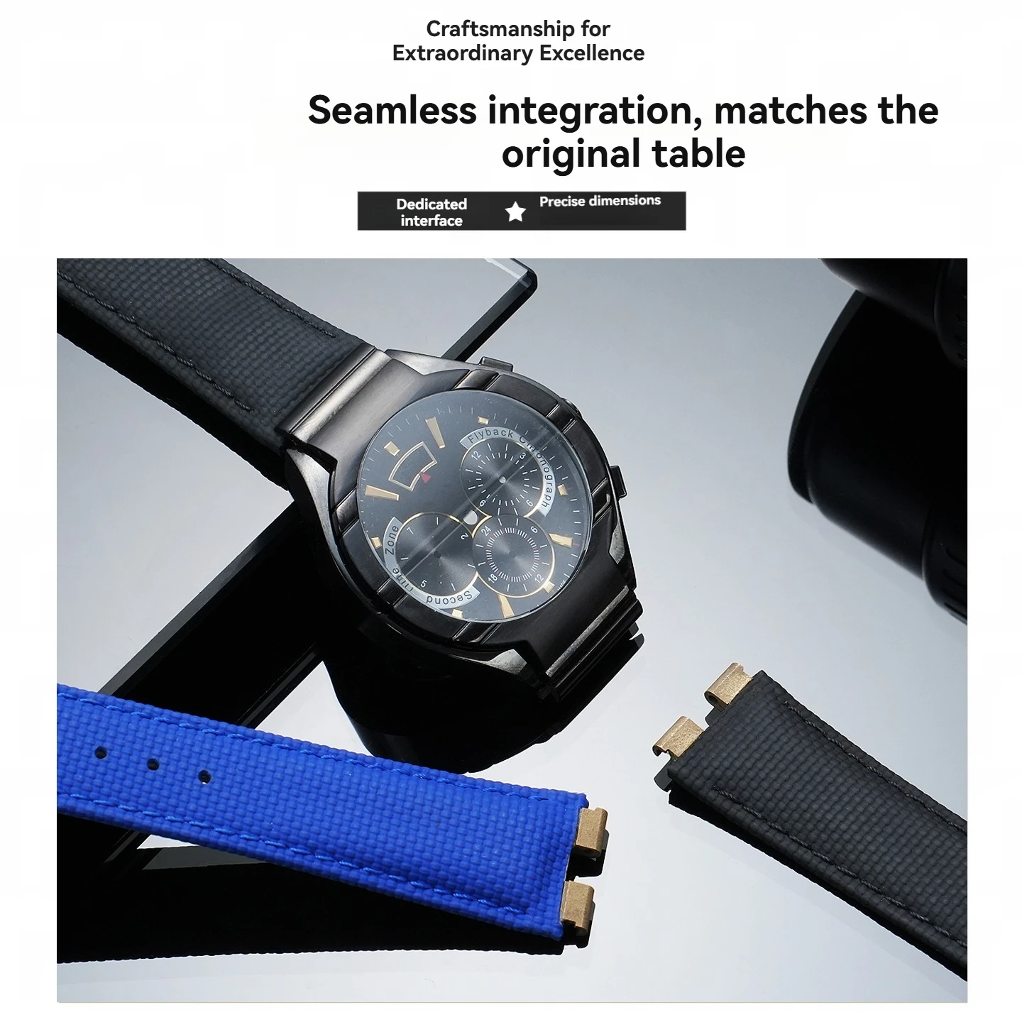 Фото Высококачественный ремешок из фторкаучука FKM для серии PIAGET POLO G0A31159/38159, аксессуар для часов, 21 мм. №3