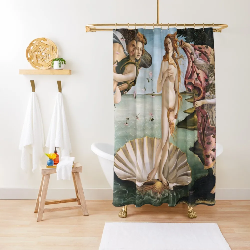 Занавеска для душа Рождение венерины от Botticelli Классическая художественная