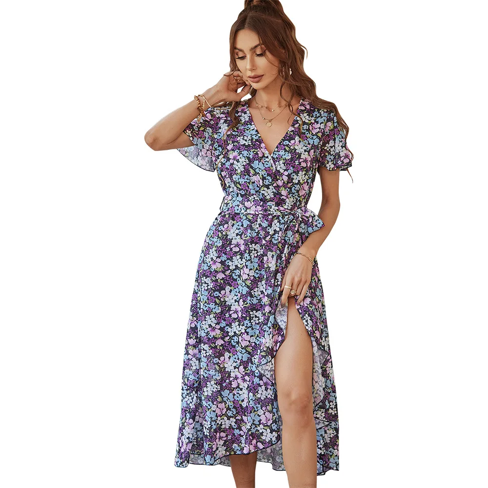 Женское винтажное платье с принтом элегантное Праздничное Платье макси широкой