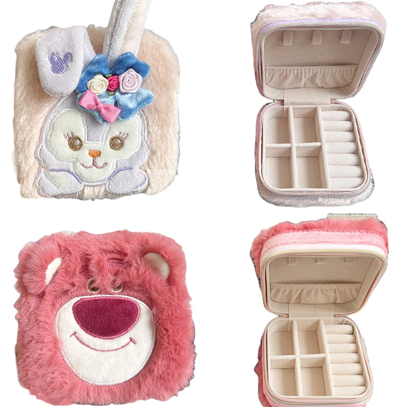 

Disney Lotso Stella плюш ювелирные изделия Box аниме милая мультяшная многослойная коробка для хранения Kawaii портативное кольцо ожерелье серьги коробка